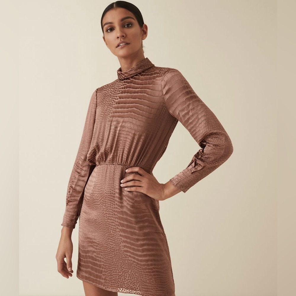 Reiss Emma Snakeskin Burnout Dress, new with tags (one flaw)